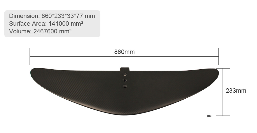 1400 Hydrofoil Front Wing Size