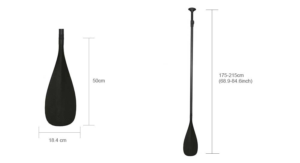 C7.2 Carbon SUP Paddle for Surfing dimension