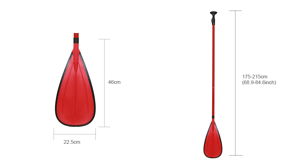 HP005 Red Stand Up Paddle size