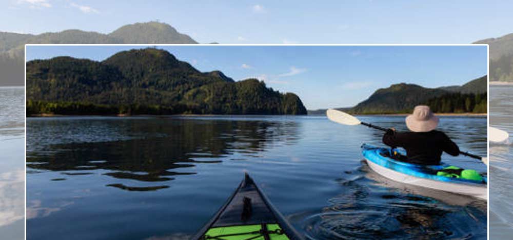 kayaking on the water