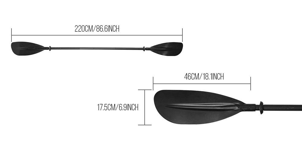 U-APPG-KP02 Touring Kayak Paddle Size