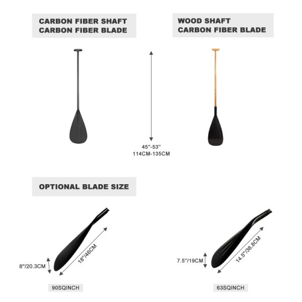 Outrigger Canoe Paddle 45-53'' (2)
