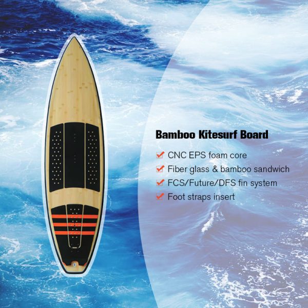178cm 3.3KG Bamboo Veneer Kitesurf Boards (1)