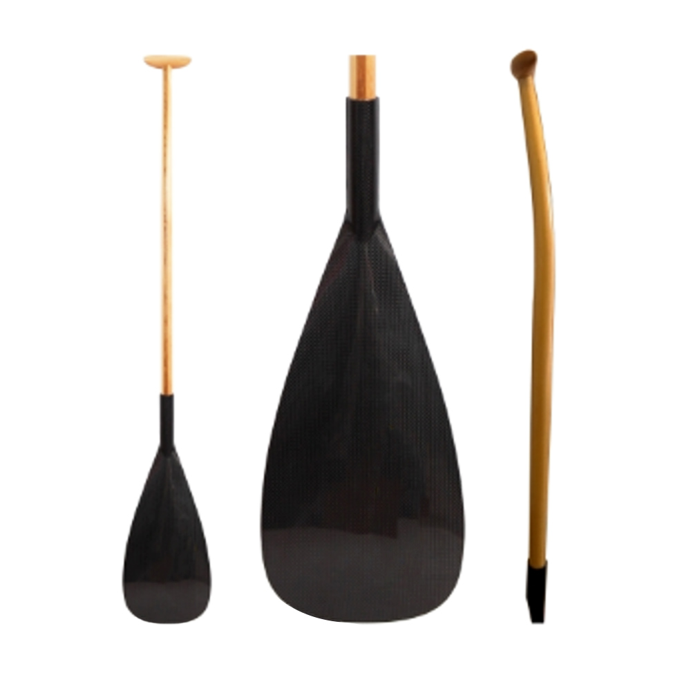 Durable Carbon Wood Canoe Paddle 1 Piece Fixed Length (1)