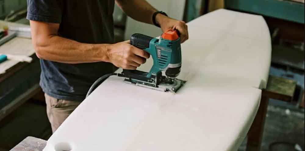Surfboard Building foam core cutting