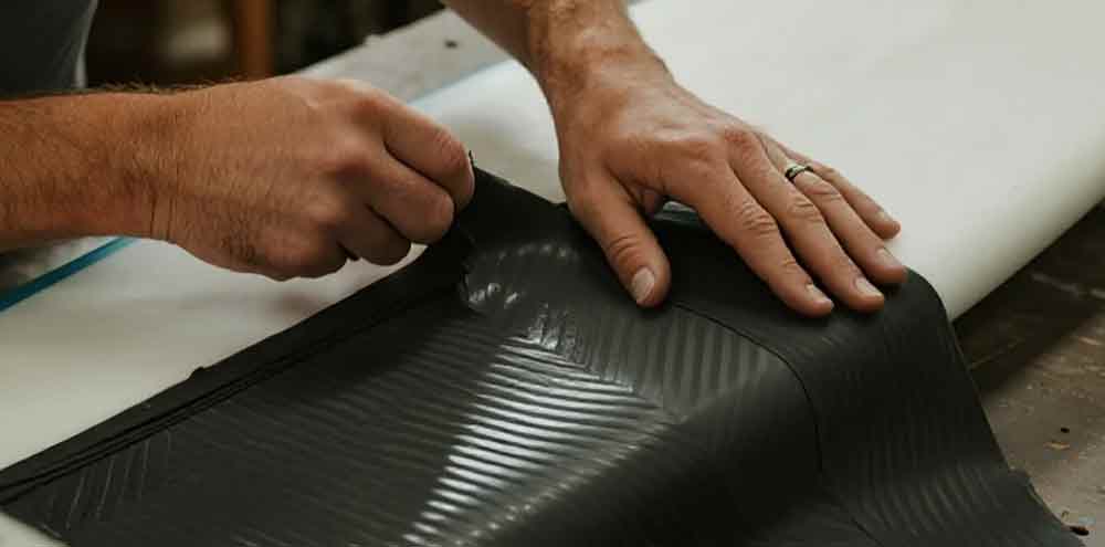 carbon fiber layup for surfboard building