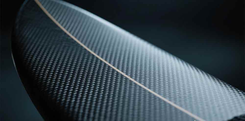 carbon fiber surfboard surface