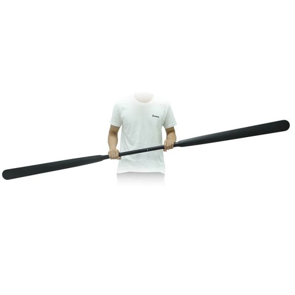 a man hand a carbon greenland paddle