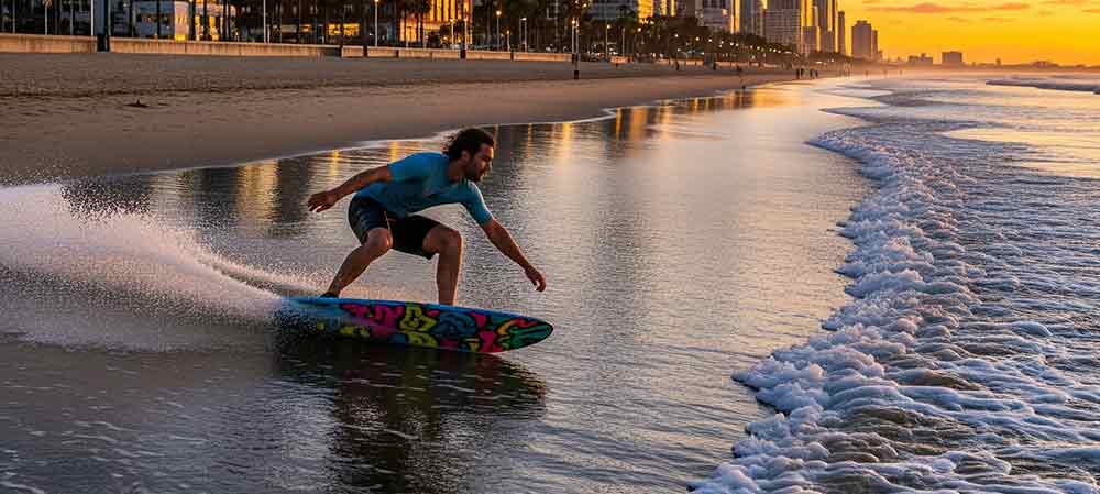 Beach Urban Skimboarding