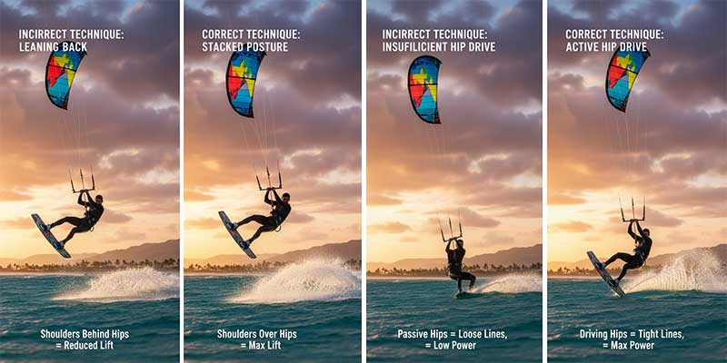 4 Posture Mistakes of Kite surf jump