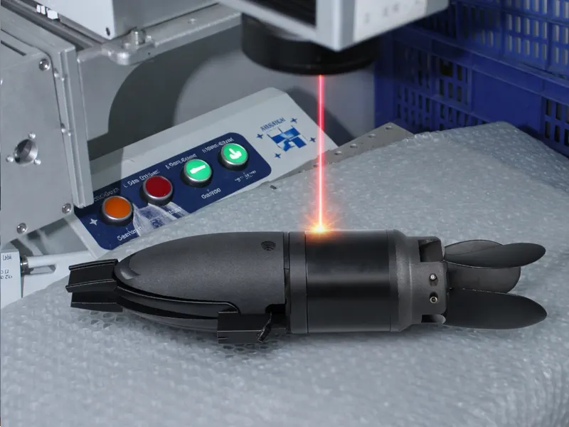 laser carving LOGO on Foil Assist