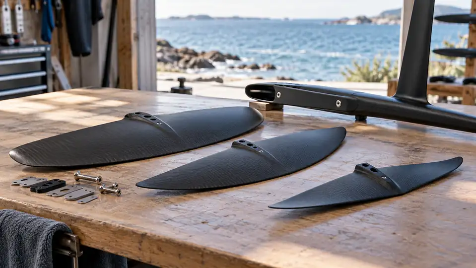 Hydrofoil Stabilizer Size options from large and forgiving to small and responsive